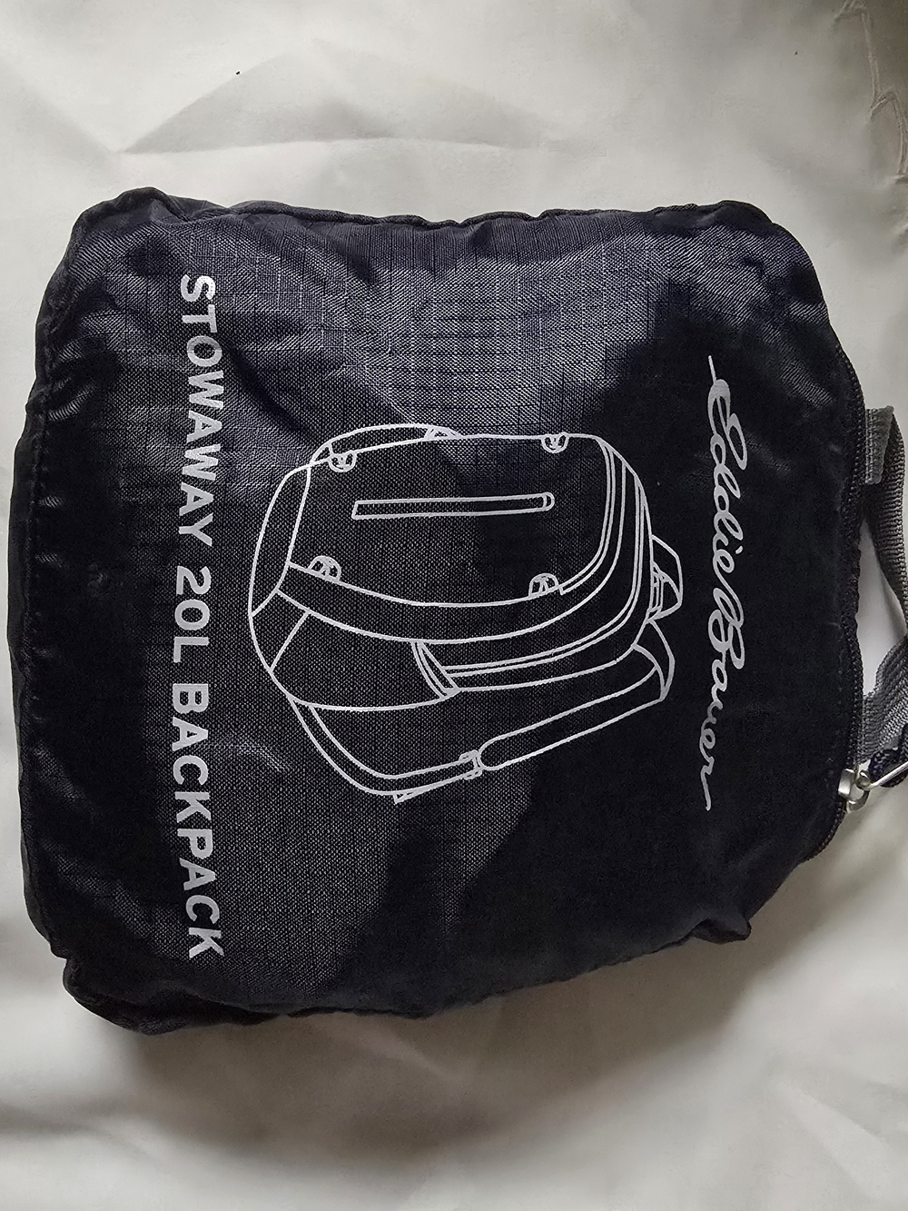 Eddie Bauer Black Packable Stowaway 20L Backpack
